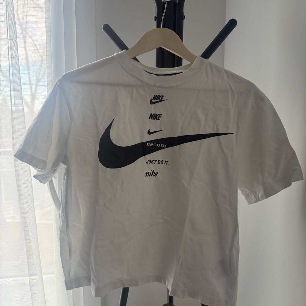 Nike White T-Shirt with Black Logo